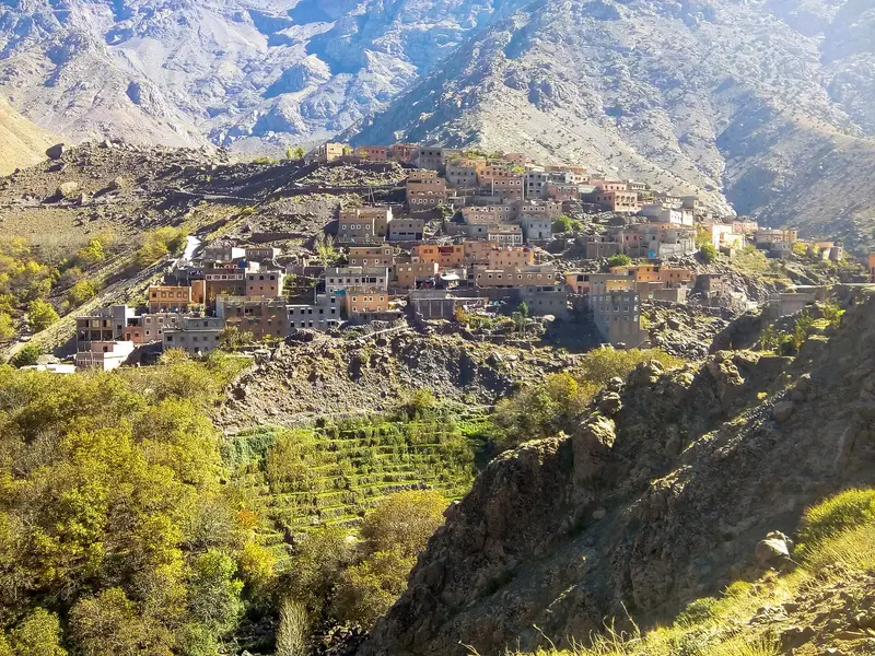 The village of Imlil in the High Atlas Mountains